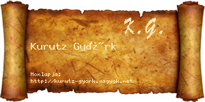 Kurutz Györk névjegykártya